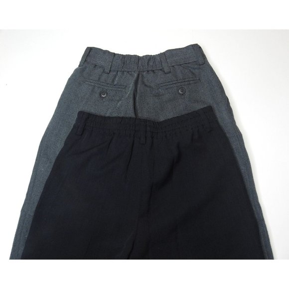 2 Pairs of Boys Size 6 Dress Slacks in Black and Gray - Classy Essentials - Picture 2 of 3